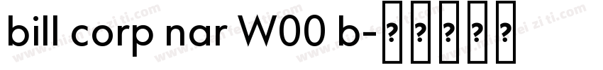 bill corp nar W00 b字体转换